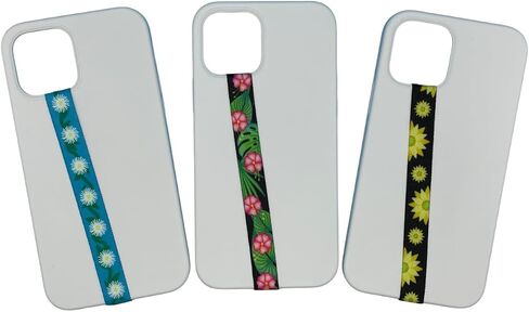 Full-Hand Elastic Phone Strap/Grip - Multi-Position Adjustable, Easy On/Off with Secure Authentic Hook & Loop Closures, Flexible, No Adhesives - 3 Pack Collection (Flowers Collection) in Saudi Arabia