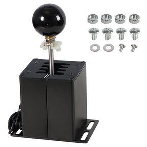 Htostar Racing PC USB Simulator Racing Shifter متوافق مع G29 G27 G25 G920 T300RS/GT عجلة القيادة متسلسل H Gear Shifter متوافق مع ATS ETS Dust WRC Sim Racing Games 7+R أسود