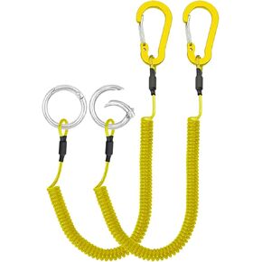 Lix&Rix Spiral Elastic Coiled Lanyards for Tools Fishing Equipments Pliers Accessories, 2pcs