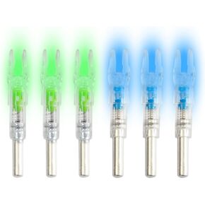 SPG LED Lighted Nocks for Arrows - Archery Lighted Nocks with Multiple Colors Fits for 6.2mm Arrow Shaft Easy Installation without Tools Archery Hunting Shooting Practice