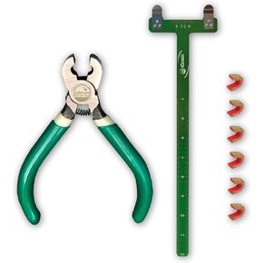 KESHES Archery Bow String Nocking Points Set – T Square Ruler, Nock Pliers with 6 Brass Nocks for Recurve Bow – Ideal for Bow and Arrow Tuning & Archery Target Accessories