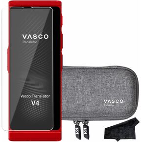 Vasco Translator V4 Voice Recorder with Protective Case and Screen Protector, Signature Series Cloth