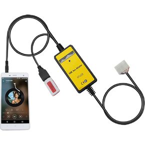 محول إدخال USB وAUX لصوت السيارة من Yomikoo لسيارة Toyota Yaris 1999-2005، Highlander 1998-2003، Corolla 1998-2002، Camry 1998-2004 in Kuwait