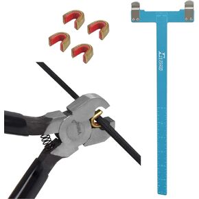 Archery Bow String Nocking Points Steel Pliers T Ruler Set Brass Buckle Clip Knocks Measuring Tool