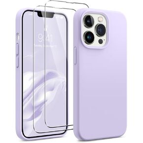 AOTESIER Magnetic for iPhone 13 Pro Phone Case, [Compatible with MagSafe][Military Shockproof Protection] Silicone Case with Soft Microfiber Lining, Camera & Screen Protection 6.1 inch, Stone
