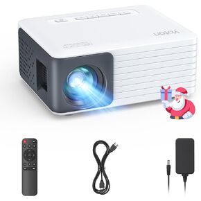 YOTON Mini Projector, Portable Phone Projector 1080P Supported, 6000 Lumens Brightness Home Projector Y3 Compatible with Fire Stick, HDMI, USB, PS5, Xbox, iOS, Android, Laptop