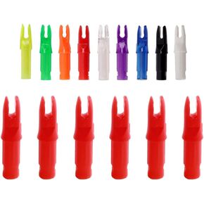 SOPOGER 50 Packs Archery Arrows Nocks - Arrow Inserts for Carbon Arrows .244/6.20mm Plastic Arrow Nocks for DIY Hunting Shooting