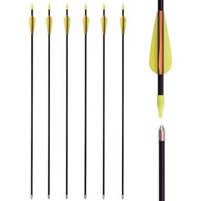 26 28 30 Inch Youth Arrows Fiberglass Archery Recurve Bow Target Arrows Practice Shooting for Kids Beginners Outdoor