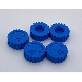 Dillon Powder Measure Knobs - 5 Pack, Dillon Blue