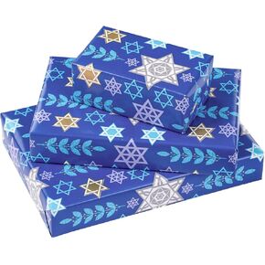 RUSPEPA Reversible Wrapping Paper Roll - Mini Roll - Christmas Santa Claus, Snowman and Candy Cane Pattern Great for Christmas, Party, Holiday - 17.5 Inches X 32.8 Feet