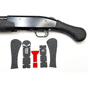 Handleitgrips Gun Grip Tape Compatible with Shockwave Skull - Black Textured Rubber Pistol Grip Tape with Red Insert, Easy Installation, Gun Parts & Accessories, Veteran Owned, Made in The USA