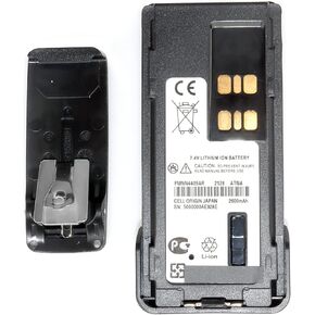 PMNN4409 Replacement Battery [Upgraded] for Motorola MotoTRBO PMNN4491 PMNN4491A PMNN4491B PMNN4448AR PMNN4409AR NNTN8560A PMNN4493A PMNN4406BR PMNN4407 PMNN4412 PMNN4448 Battery with Belt Clip