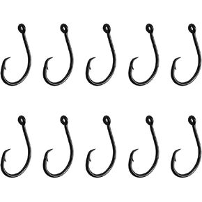 10PCS High-Carbon Steel Circle Hooks Eagle Claw Fishing Hooks, Freshwater and Saltwater Fishing Hooks for Tuna, Catfish, Bass