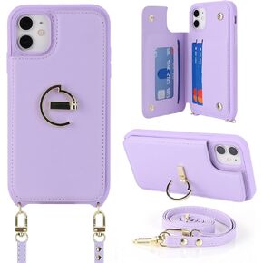 Ｈａｖａｙａ Crossbody Phone case for iPhone 14 Pro case with Strap for Women iPhone 14 Pro case with Card Holder iPhone 14 Pro Leather Wallet Cover with Credit Card Slot-Wine Red