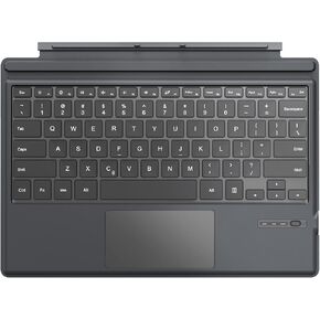 MoKo Type Cover Compatible with Microsoft Surface Pro 7 Plus 2021/ Pro 7 / Pro 6 / Pro 5 / Pro 4 /Pro 3, Lightweight Wireless Replacement Keyboard with Trackpad & Built-in Rechargeable Battery, Gray