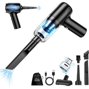 Lovyi Mini Car Vacuum Cleaner, Handheld Vacuum Cordless,2 in 1 Rechargeable Vacuum Cleaner & Blower,Small Wireless Car Vacuum with 6000Pa Suction Power,Dust Buster,Portable Hoover Vacuum for Car Home