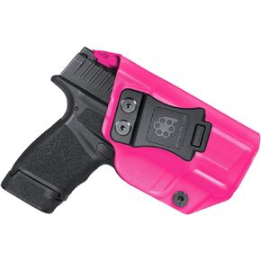 Amberide IWB & OWB KYDEX Holster Fit: Springfield Armory Hellcat Pistol, Inside Waistband Concealed Carry, Adjustable Cant & 'Posi-Click' Retention, USA Made by Amberide