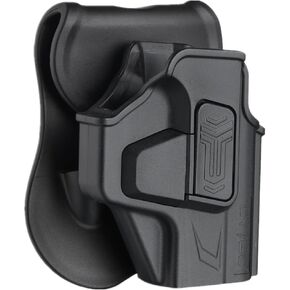 OWB Holster for Springfield Armory Hellcat 9mm Micro-Compact 3" - Index Finger Released | Adjustable Cant | Autolock | Outside Waistband | Silicone Pad Paddle | Matte Finish