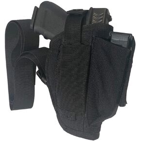Universal Vehicle Mount Car Truck Gun Pistol Conceal Ambidextrous Holster w/mag Pouch Black