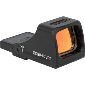 HOLOSUN SCS VP9 Green 2 MOA Dot & 32 MOA Circle Parallax-Free Pistol Sight Compatible with H&K VP9 Optics Ready Handguns - Solar Charging Sight with Multi-Reticle System & Multilayer Reflective Glass