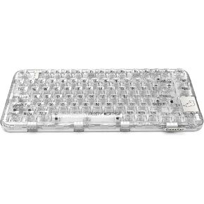 GK GAMAKAY GK75 75% RGB Transparent Gasket Mechanical Keyboard, Bluetooth/USB-C/2.4GHz 80 Keys Hot Swap Gateron Yellow Switch 2.0 KSA Profile PBT Keycaps Gaming Keyboard (Black)