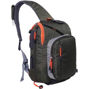Kylebooker Fly Fishing Sling Pack Fishing Tackle Storage Shoulder Bag
