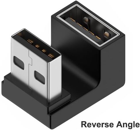Herfair U-Shape USB Adapter (2 Pack) 180 Degree USB 3.1 Male to Female Extender 10Gbps USB Port Converter Direction Changer Supports OTG for PC, Laptop, USB Charger, Raspberry Pi and More (Style C) in Saudi Arabia