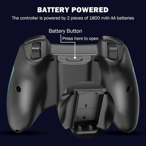 وحدة تحكم ألعاب لاسلكية REDSTORM 2.4G لأجهزة الكمبيوتر التي تعمل بنظام Windows، وAndroid، وSwitch، وSteam Deck، ووحدة تحكم ألعاب الكمبيوتر الشخصي مع 4 أزرار قابلة للبرمجة، واهتزاز مزدوج، وتوربو، والتحكم في الحركة، وإضاءة LED in Saudi Arabia