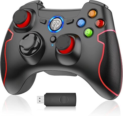 وحدة تحكم ألعاب لاسلكية REDSTORM 2.4G لأجهزة الكمبيوتر التي تعمل بنظام Windows، وAndroid، وSwitch، وSteam Deck، ووحدة تحكم ألعاب الكمبيوتر الشخصي مع 4 أزرار قابلة للبرمجة، واهتزاز مزدوج، وتوربو، والتحكم في الحركة، وإضاءة LED in Saudi Arabia