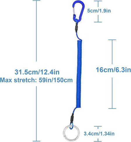 Lix&Rix Spiral Elastic Coiled Lanyards for Tools Fishing Equipments Pliers Accessories, 2pcs in Saudi Arabia