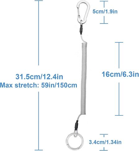 Lix&Rix Spiral Elastic Coiled Lanyards for Tools Fishing Equipments Pliers Accessories, 2pcs in Saudi Arabia