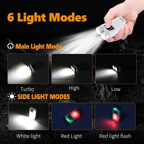 KunHe K2 2 Pack 1000 High Lumens EDC Flashlight with Tail MagnetSuper Bright Rechargeable USB C Mini Small Portable Keychain Pocket Flashlights in Saudi Arabia
