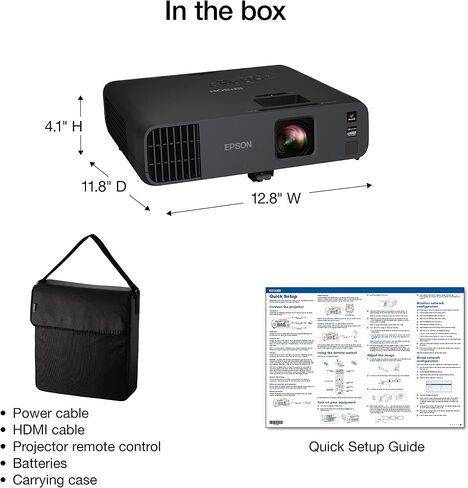 جهاز عرض ليزر لاسلكي Epson Pro EX11000 3-Chip 3LCD Full HD 1080p، سطوع ألوان 4,600 لومن، سطوع أبيض 4,600 لومن، Miracast، 2 منافذ HDMI، مكبر صوت مدمج 16 وات (متجدد) in Saudi Arabia