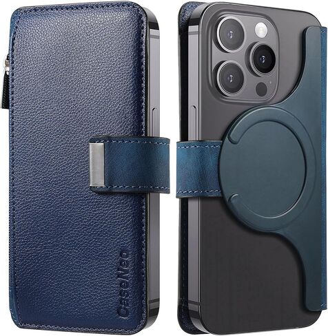 EEFIO Compatible for iPhone 16 Magnetic flip Phone Card case, flip Leather with Magnetic Buckle and Stand Phone Card case, Suitable for iPhone 16 Pro 6.1 inches (Brown) in Saudi Arabia