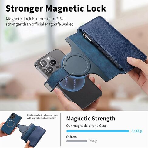 EEFIO Compatible for iPhone 16 Magnetic flip Phone Card case, flip Leather with Magnetic Buckle and Stand Phone Card case, Suitable for iPhone 16 Pro 6.1 inches (Brown) in Saudi Arabia