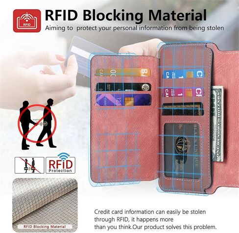 EEFIO Compatible for iPhone 16 Magnetic flip Phone Card case, flip Leather with Magnetic Buckle and Stand Phone Card case, Suitable for iPhone 16 Pro 6.1 inches (Brown) in Saudi Arabia