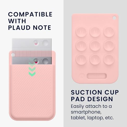 غطاء مسجل الصوت kwmobile AI متوافق مع جهاز تسجيل الصوت PLAUD Note AI - حامل كأس الشفط - أسود in Saudi Arabia
