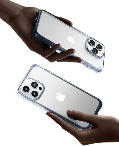 حافظة Mkeke لهاتف iPhone 14 Pro شفافة، [حماية من الدرجة العسكرية] [ليست صفراء] حافظة هاتف مضادة للصدمات لهاتف Apple iPhone 14 Pro 2022 - أسود شفاف in Kuwait