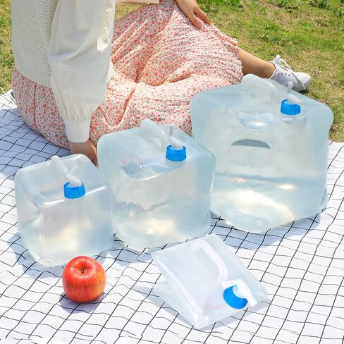 Collapsible Water Container with Storage Bags, Foldable Cube Water Jugs Portable Water Storage for Outdoors Camping Hiking in Kuwait