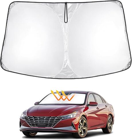 T TGBROS Windshield Sun Shade Custom Fit for 2009-2015 Honda Pilot SUV Accessories Foldable Sun Shield Reflective Polyester Sun Visor Cover Block Heat and Sun Protection in Saudi Arabia