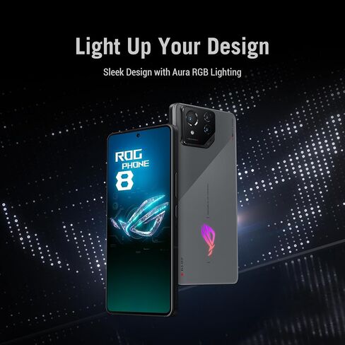 ASUS ROG Phone 8 Pro Unlocked Android Phone, US Version, 6.78" 165Hz AMOLED Display, 512GB, 16GB RAM, 5500mAh Battery, 50MP Gimbal Camera, 32MP Front, Snapdragon 8 Gen 3, Dual-SIM, Phantom Black in Saudi Arabia