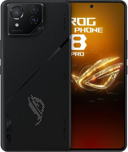 ASUS ROG Phone 8 Pro Unlocked Android Phone, US Version, 6.78" 165Hz AMOLED Display, 512GB, 16GB RAM, 5500mAh Battery, 50MP Gimbal Camera, 32MP Front, Snapdragon 8 Gen 3, Dual-SIM, Phantom Black in Saudi Arabia