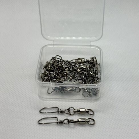 Ball Bearing Double-axis Rotation Twin Swivel + CL-SNAP Size #0～＃10 Strength 55lb～661lb Over Fishing Tackle Saltwater Swivel Freshwater Swivel Solid Ring Big Game Fishing Accessories Made in Japan in Saudi Arabia