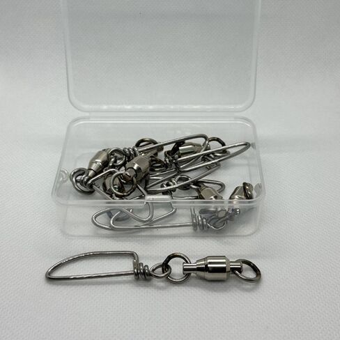 Ball Bearing Double-axis Rotation Twin Swivel + CL-SNAP Size #0～＃10 Strength 55lb～661lb Over Fishing Tackle Saltwater Swivel Freshwater Swivel Solid Ring Big Game Fishing Accessories Made in Japan in Saudi Arabia