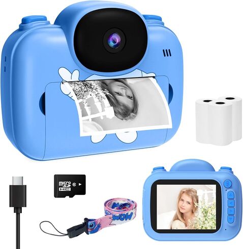 Kids Camera Instant Print 3.5 Inch, Instant Print Camera for Kids with SD Card, Kids Instant Print Camera That Prints Pictures Instantly Toy Camera Christmas Birthday Gifts for 3-12 Year Old Girl Boy in Saudi Arabia