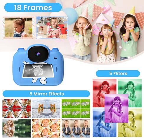 Kids Camera Instant Print 3.5 Inch, Instant Print Camera for Kids with SD Card, Kids Instant Print Camera That Prints Pictures Instantly Toy Camera Christmas Birthday Gifts for 3-12 Year Old Girl Boy in Saudi Arabia