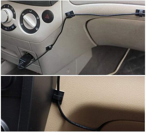 50pcs Adhesive Cable Clips, Transparent, Wire Clips, Car Cable Organizer, Cable Holder, Cable Wire Management, Cable Holder for Car, Office and Home（Included M Size and L Size Cable Clips in Saudi Arabia
