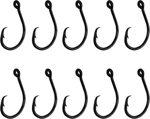 10PCS High-Carbon Steel Circle Hooks Eagle Claw Fishing Hooks, Freshwater and Saltwater Fishing Hooks for Tuna, Catfish, Bass in Saudi Arabia