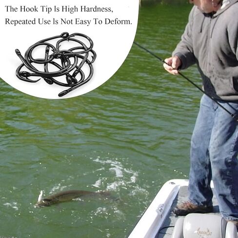 10PCS High-Carbon Steel Circle Hooks Eagle Claw Fishing Hooks, Freshwater and Saltwater Fishing Hooks for Tuna, Catfish, Bass in Saudi Arabia