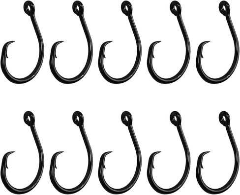 10PCS High-Carbon Steel Circle Hooks Eagle Claw Fishing Hooks, Freshwater and Saltwater Fishing Hooks for Tuna, Catfish, Bass in Saudi Arabia